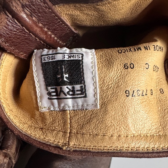 Frye Dark Brown Leather Combat Boots - Picture 6 of 11